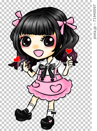かわいい量産型女子のイラストです のイラスト素材